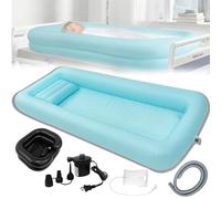 Baignoire Gonflable Portable en PVC avec Pompe à air électrique Accessoire d'aide aux aidants naturels adapté aux Personnes âgées à mobilité réduite(Blue)