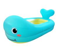 Baignoire gonflable pour bébé, baignoire gonflable pour bébé, de baleine de dessin animé mignon 32x20x10 pouces avec port drainage, essentiels doux et antidérapant