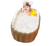 Baignoire gonflable pour tout-petits : lavabo de douche antidérapant de voyage portable, lavabo de douche pliable épais pour | Baignoire à remous pour avec support dorsal, piscine