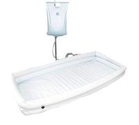 Baignoire Handicapée Gonflable Pour Adultes, Adulte Médical PVC, Avec Gonfleur + Sac De Douche + Coussin Gonflable, Pour Personne Blessée, Handicapée Ou Âgée, Bain Au Lit
