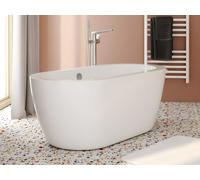 Vente-unique - Baignoire îlot - 149 x 75 x 58 cm - Acrylique - Blanche - 178 L - ADRINA