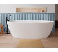 Vente-unique - Baignoire îlot - 180 x 75 x 57 cm - Acrylique - Blanche - 217 L - SAROFA