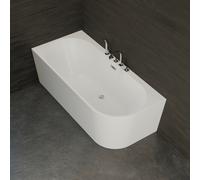 Baignoire Ilot Capri 170 gauche blanche + robinetterie chromée 170 x76 x58 cm, by SPALINA