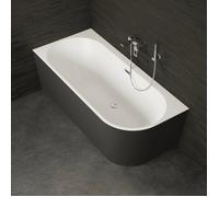 Baignoire Ilot Capri 170 gauche noire 170 x76 x58 cm, by SPALINA - Noir - 170 x76 x58 cm