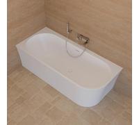 Baignoire Ilot Cosmic 180 gauche blanche 180 x80 x58 cm, by SPALINA