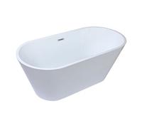 Vente-unique - Baignoire îlot design - 150 x 70 x 58 cm - Blanche - 201 L - TWIGGY
