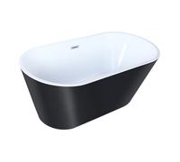 Baignoire îlot design - 201 L - 150 x 70 x 58 cm - Noire - TWIGGY