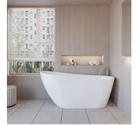 Baignoire îlot design en acrylique - 230L - 150 x 72 x 73cm - Confort ergonomique et élégance moderne - avec Bonde et trop plein