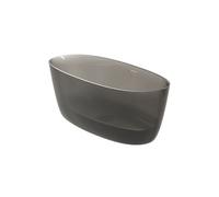 Baignoire îlot en solid surface RIHO OVAL Frosted Smoke 160x72x56,5 cm