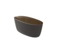 Baignoire îlot en solid surface RIHO OVAL Frosted Umber 160x72x56,5 cm