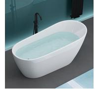 Baignoire îlot MAI & MAI - Ovale 170x80x72cm - Acrylique Blanc - Bonde et Trop Plein inclus