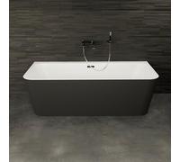 Baignoire Ilot Mint 180 noire 180 x81 x57 cm, by SPALINA