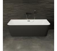 Baignoire Ilot Mint 180 noire 180 x81 x57 cm, by SPALINA