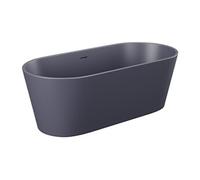 Vente-unique - Baignoire îlot ovale - 159 x 74 x 56 cm - Acrylique - Bleu mat - 255 L - LUZECA