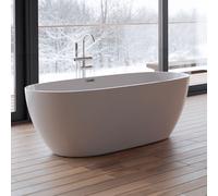 Baignoire îlot Ovale Samba 170 Blanche 170 X81 X58 Cm, By Spalina