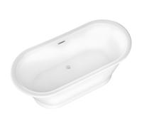 Baignoire îlot ovale - style retro - 180 L - 150 x 74 x 63 cm - Blanche - Acrylique - PELMATO