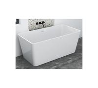 Vente-unique - Baignoire îlot rectangulaire - 130 x 70 x 55 cm - Acrylique - Blanche - 197 L - SPICARA