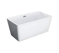 Baignoire îlot rectangulaire - 130 x 70 x 55 cm - Acrylique - Blanche - 197 L - SPICARA