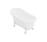 Baignoire îlot rétro avec pieds de lion blancs - 145 x 74 x 77 cm - Blanche - 200 L - NISOS II