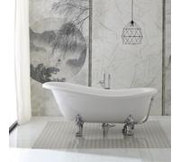 BAIGNOIRE ÎLOT STYLE CLASSIQUE SUR PIEDS ARGENTÉS ROMANTICA