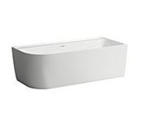 Laufen Baignoire Meda H2201150000001 180x80cm, version d'angle droite, Marbond, blanc