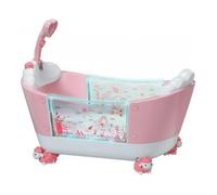 Baignoire Magique Rose avec douchette, Sons et lumieres - pour Poupon Poupee 30/36 / 43 cm - Accessoire Bain - Set Jouet Imitation + 1 Carte Animal