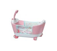 Baignoire magique rose avec douchette, sons et lumieres - Pour poupons et poupees 30/36/43 cm - Accessoire bain - Jouet imitation