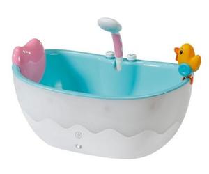 Baignoire Magique Son et Lumiere pour Baby Born 36/43 cm, Bleu - Accessoire Poupon, Bain - Set Jeu Imitation Poupee avec 1 Carte