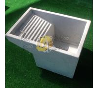 Baignoire Meuble évier de buanderie utilisation à linge en béton gris 55X39X H30
