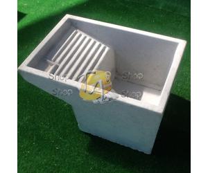 Baignoire Meuble évier de buanderie utilisation à linge en béton gris 55X39X H30