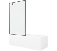 Baignoire Mexen Cubik 150 x 70 cm, noire, avec receveur de douche