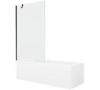 Baignoire Mexen Cubik 160 x 70 cm avec cabine de douche, noir/blanc