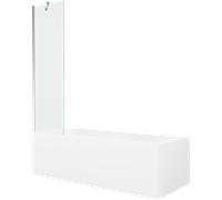Baignoire Mexen Cubik 170 x 70 cm avec cabine de douche, blanc/chrome
