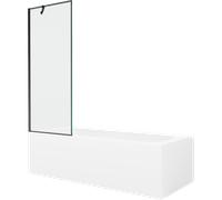 Baignoire Mexen Vega 170 x 70 cm avec paroi de douche, design noir
