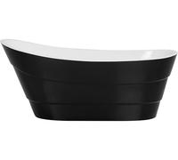 Baignoire Moderne Acrylique Forme Ovale Autoportante Système Trop- Plein Noire Buenavista