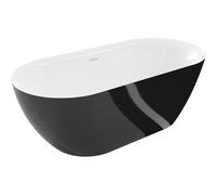 Baignoire ovale autoportante Mexen Roxy 170 x 80 cm blanc/noir