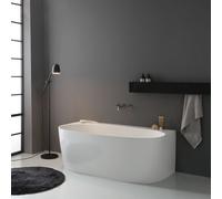 BAIGNOIRE OVALE MURALE EN RÉSINE DE MARBRE LUISA