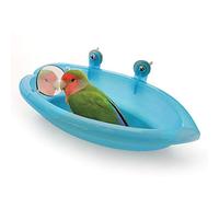 Baignoire Perroquet,Baignoire pour Perroquet avec Miroir pour Animal Domestique Accessoires de Cage pour Oiseau Miroir de Bain Boîte de Douche Cage à Oiseaux Petit Oiseau Cage à Oiseaux Jouets