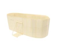 Baignoire pliable, 150 x 55 x 50 cm, pour spa familial, isolation épaissie à 5 couches, structure de stockage de la chaleur complète à 360°, 2 ouvertures de drainage, jaune