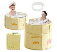 Baignoire pliable - 70 x 70 cm - Baignoire pliable avec entrée step-in pour personnes âgées et enfants - Baignoire mobile portable pour l'intérieur, bain glacé, bain chaud et utilisation mobile
