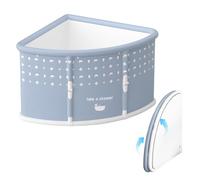 Baignoire Pliable Adulte en Forme d'Éventail, Grande Baignoire Pliable, Baignoires Pliante Autoportante, Baignoires d'Angle Pliante sans Effort (Gris)