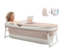 Baignoire Pliable Adulte - HelloBath® - XXL, 157x60x48 cm - Portable - en polypropylène (Couleur - Sable brésilien)