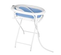 Baignoire pliable avec support antidérapant- Sécurisée et Confortable Bassine Pliable Bebe pour nouveau-nés et tout-petits,(Style 1) 85 x 47 x 85 cm - Bleu