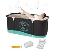 Baignoire Pliable, Baignoire Portable - Baignoire à glace - Baignoire pliable épaisse à plusieurs couches, baignoire de trempage SPA familiale pour petite salle de bain 45.3x23.6x19.7 pouces
