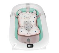 Baignoire Pliable Bébé avec Thermometre Digital,Baignoire Bebe avec Tapis de Bain Baignoire de voyage portable pour bébés et enfants de 0 à 24 mois Newborn Essentials-80 * 50 * 23 cm-vert