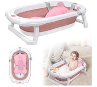 Baignoire pliable bébé pliante évolutive 82x50x20cm - XMTECH - Rose - Baignoire pour bébé - Pliable
