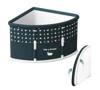 Baignoire pliable en forme d'éventail, baignoire portable pour adultes, grande autoportante, d'angle pliante sans effort, de trempage et facile à Vert