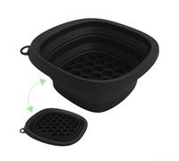 Baignoire pliable en silicone pour le visage avec motif Ice Stream pour un visage complet et des bienfaits apaisants naturels (noir)