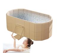 Baignoire pliable - Grand seau de trempage - Baignoire isolée - Récipient de spa portable à installer rapidement - Fût de bain chaud ou de glace pour sportifs, famille, détente, loisirs, extérieur