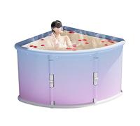 Baignoire pliable portable pour adultes - Spa chaud - Baignoire épaisse - Cube de bain familial - Sauna pour une utilisation en intérieur - Couleur violette - Compact et pratique pour un usage